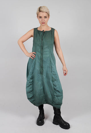 Ruched Detail Dress in Pine Reverse - 2120907