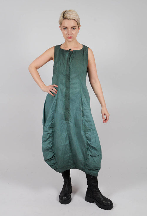 Ruched Detail Dress in Pine Reverse - 2120907