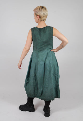 Ruched Detail Dress in Pine Reverse - 2120907