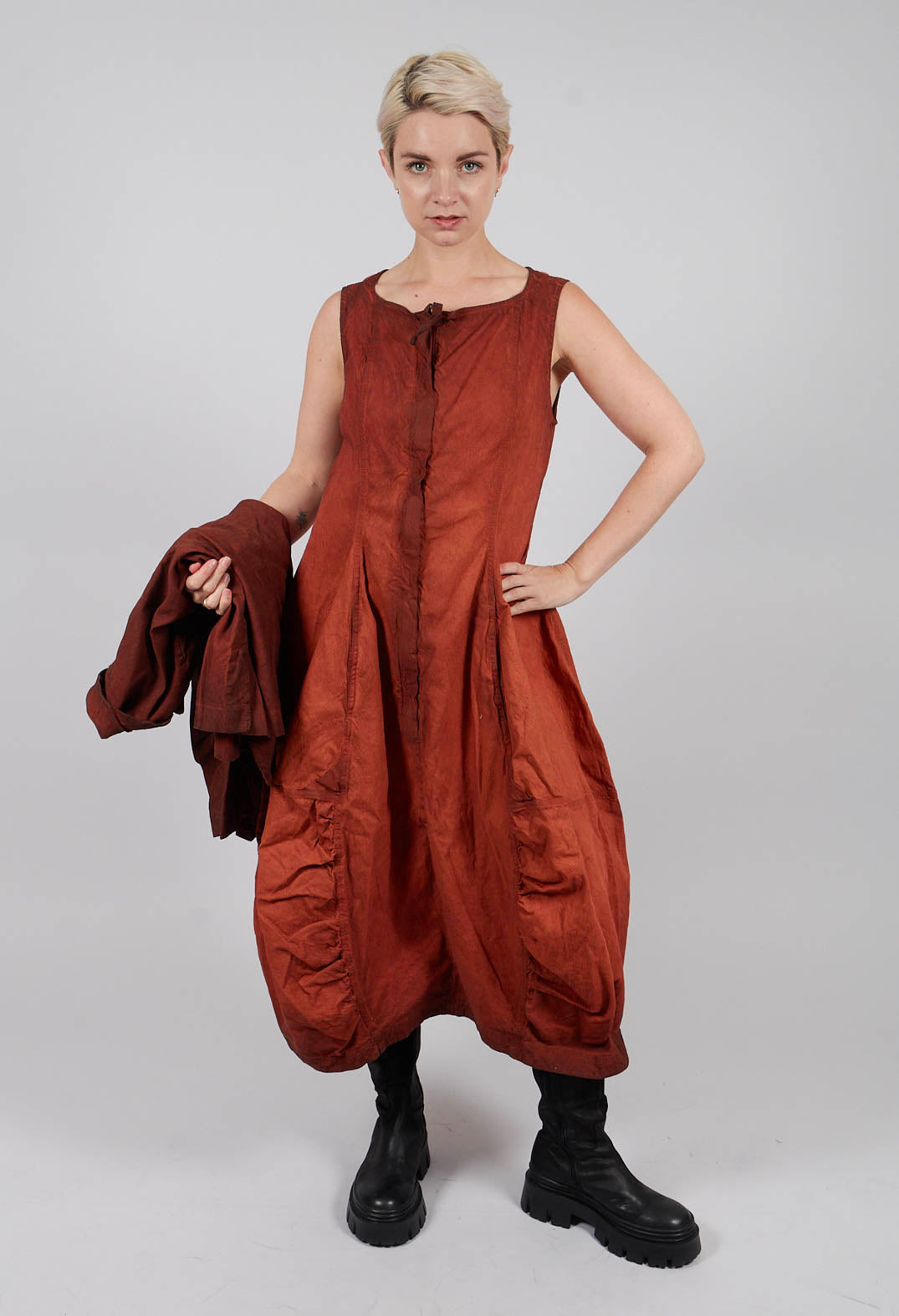 Ruched Detail Dress in Crab Reverse - 2120907