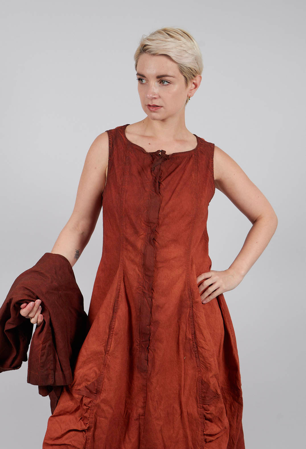 Ruched Detail Dress in Crab Reverse - 2120907