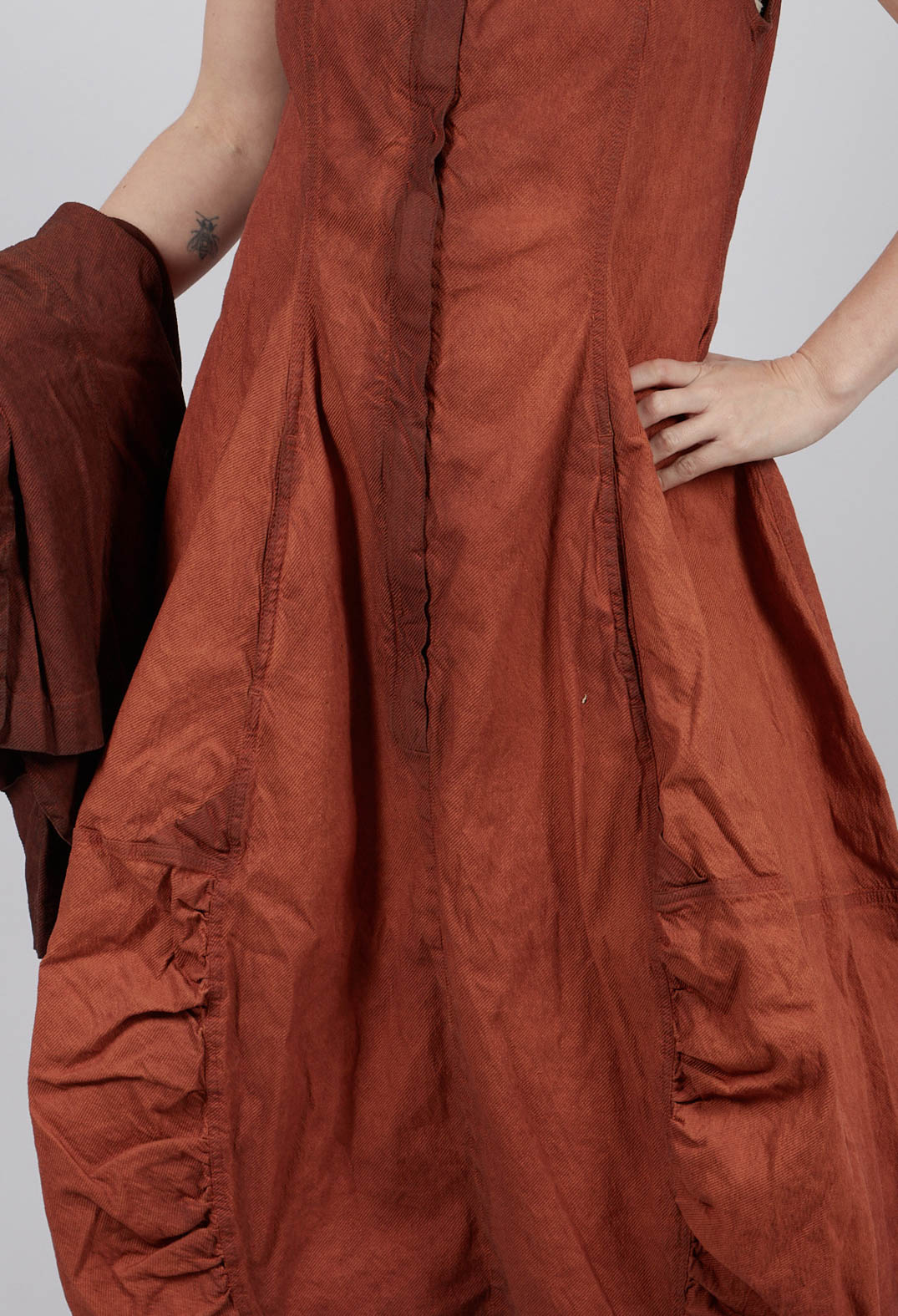 Ruched Detail Dress in Crab Reverse - 2120907