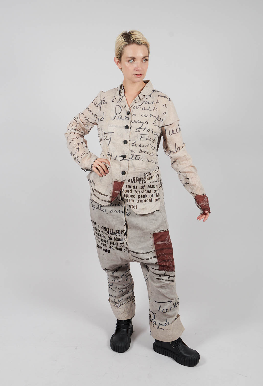 Cotton Jacket in Backside Print - 2171103