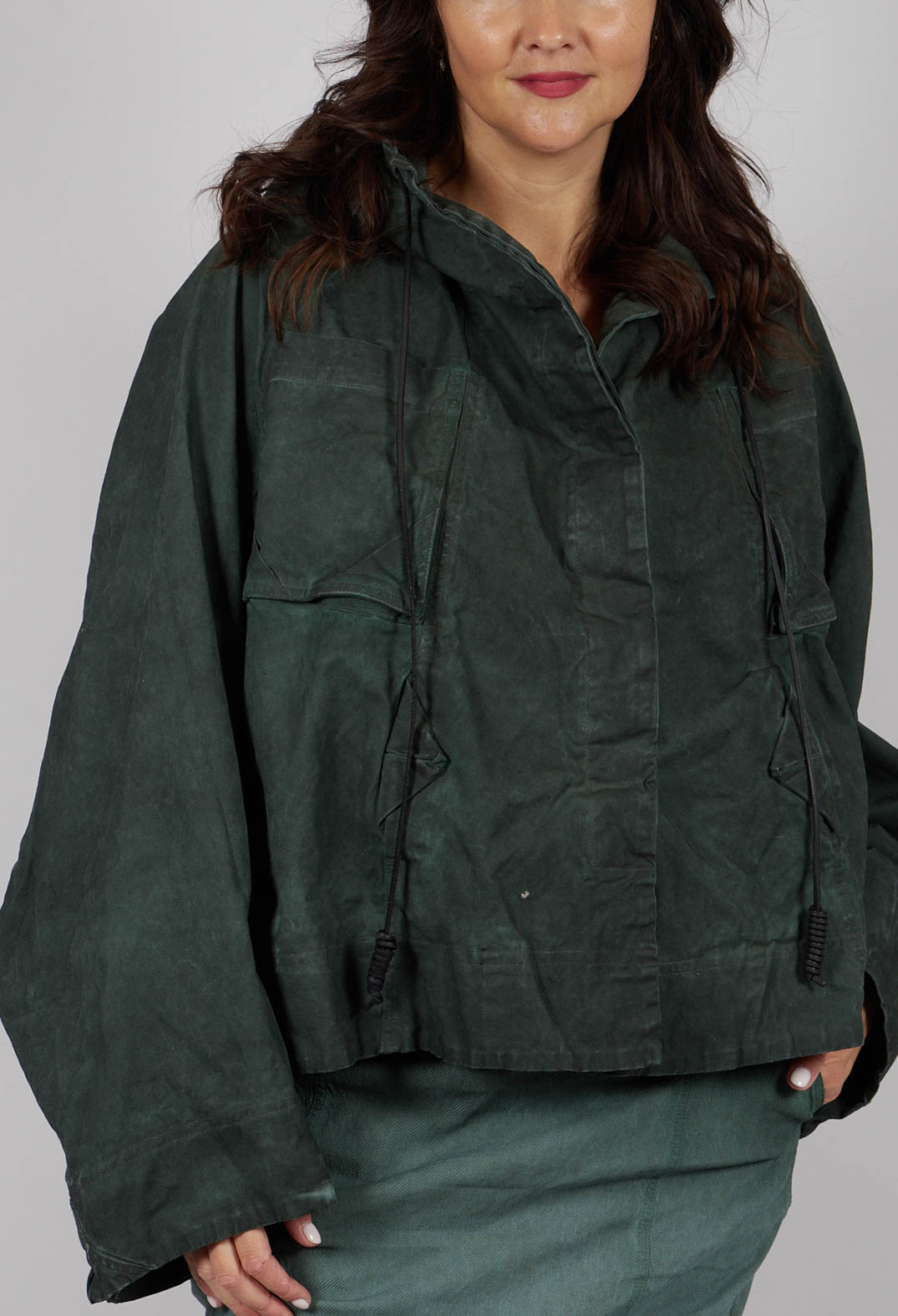 Hooded Jacket in Pine Cloud - 2191105
