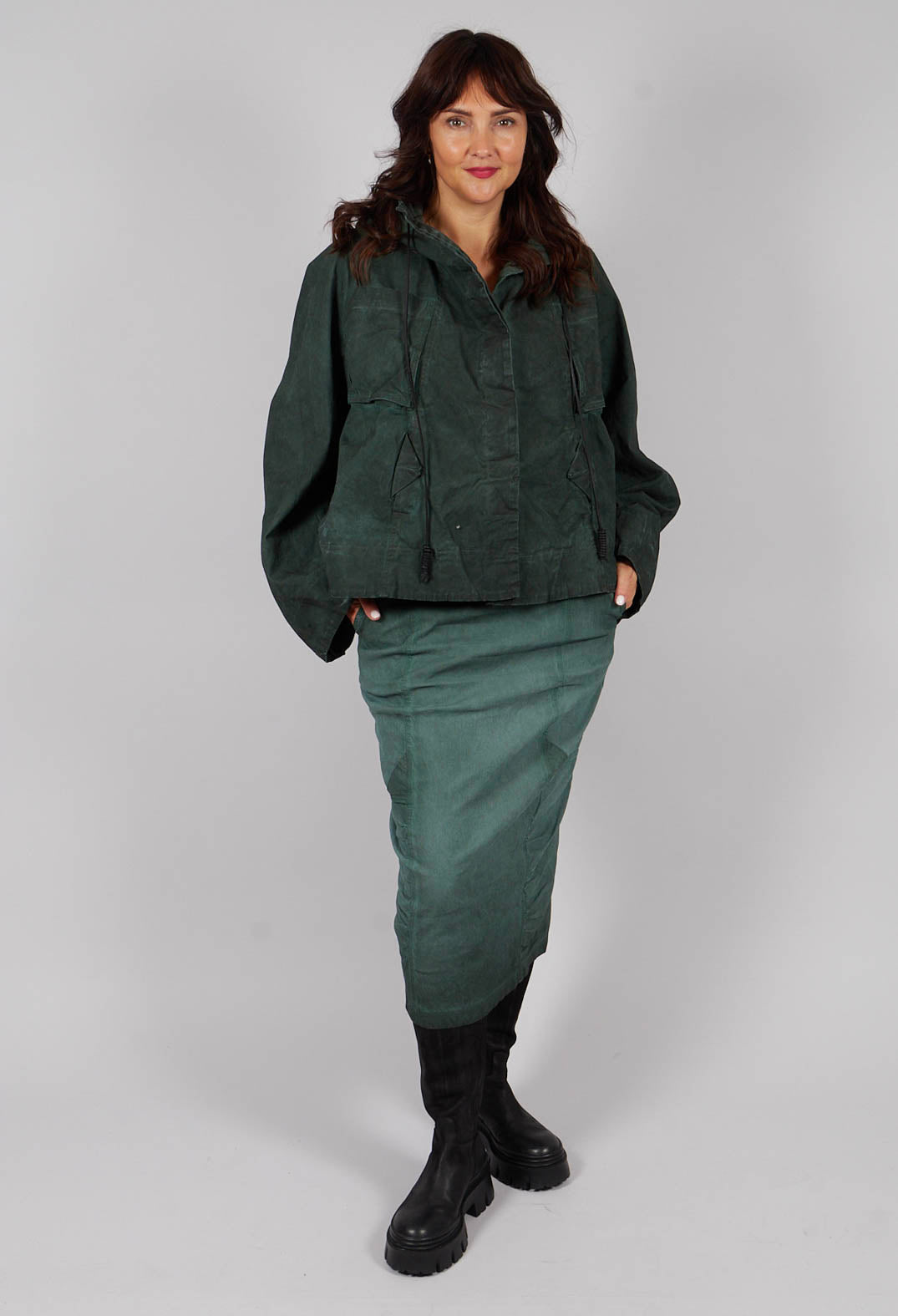 Hooded Jacket in Pine Cloud - 2191105