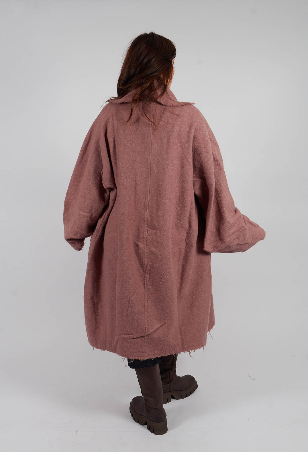 Oversized Wool Coat in Light Flamingo - 2211206