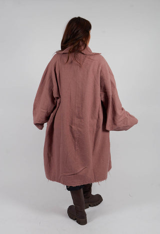 Oversized Wool Coat in Light Flamingo - 2211206