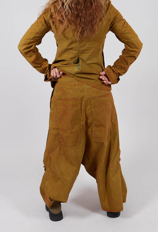 Cropped Drop Crotch Trousers in Lagoon Cloud - 2240101