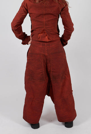 Cropped Drop Crotch Trousers in Crab Cloud - 2240101