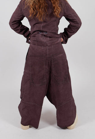 Cropped Drop Crotch Trousers in Flamingo Cloud - 2240101
