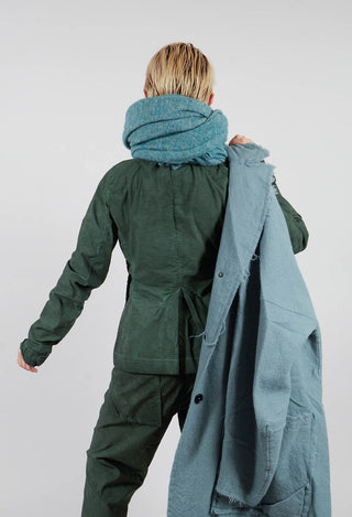 Jacket with Large Patch Pockets in Pine Cloud - 2241103