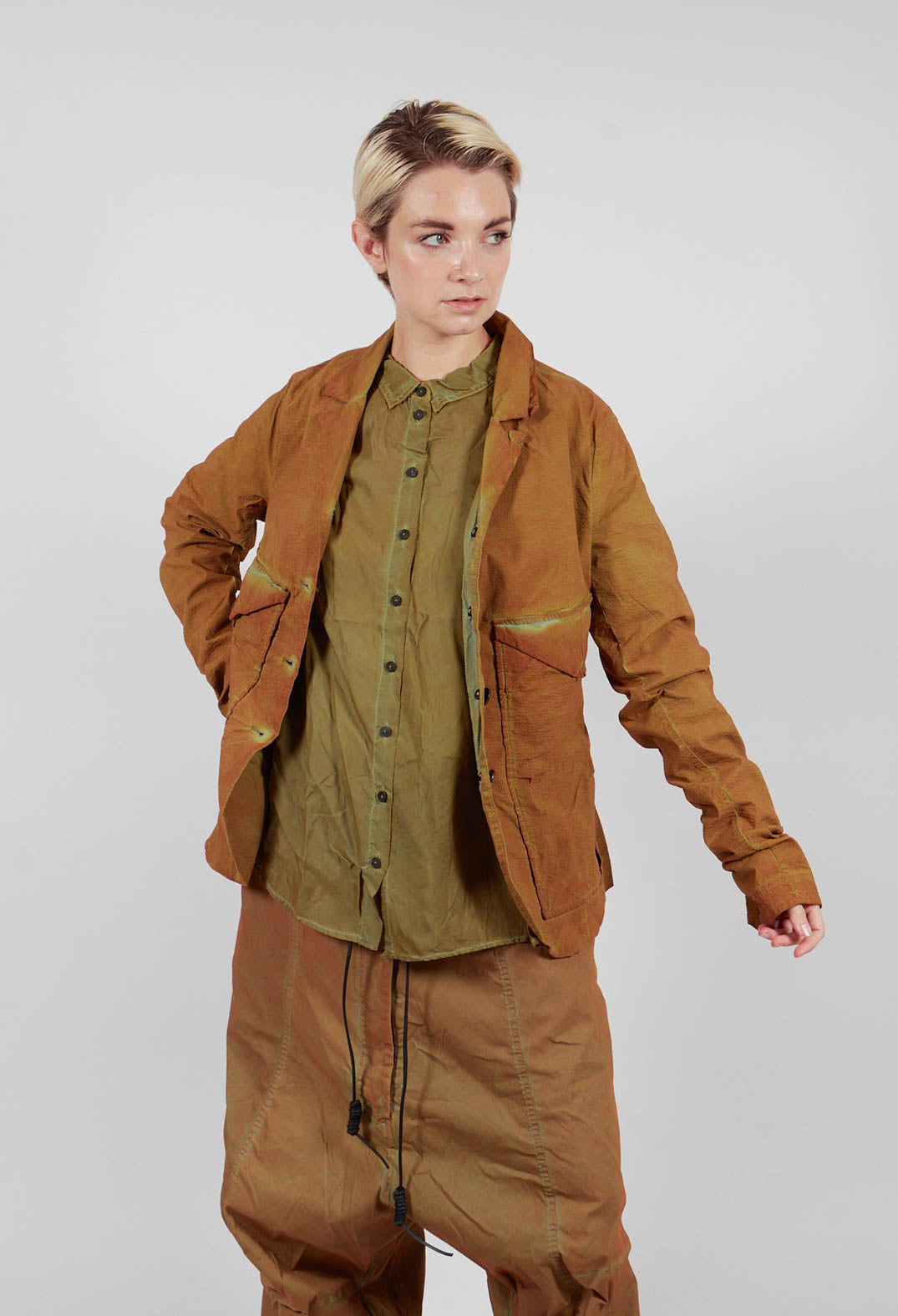 Jacket with Large Patch Pockets in Lagoon Cloud - 2241103