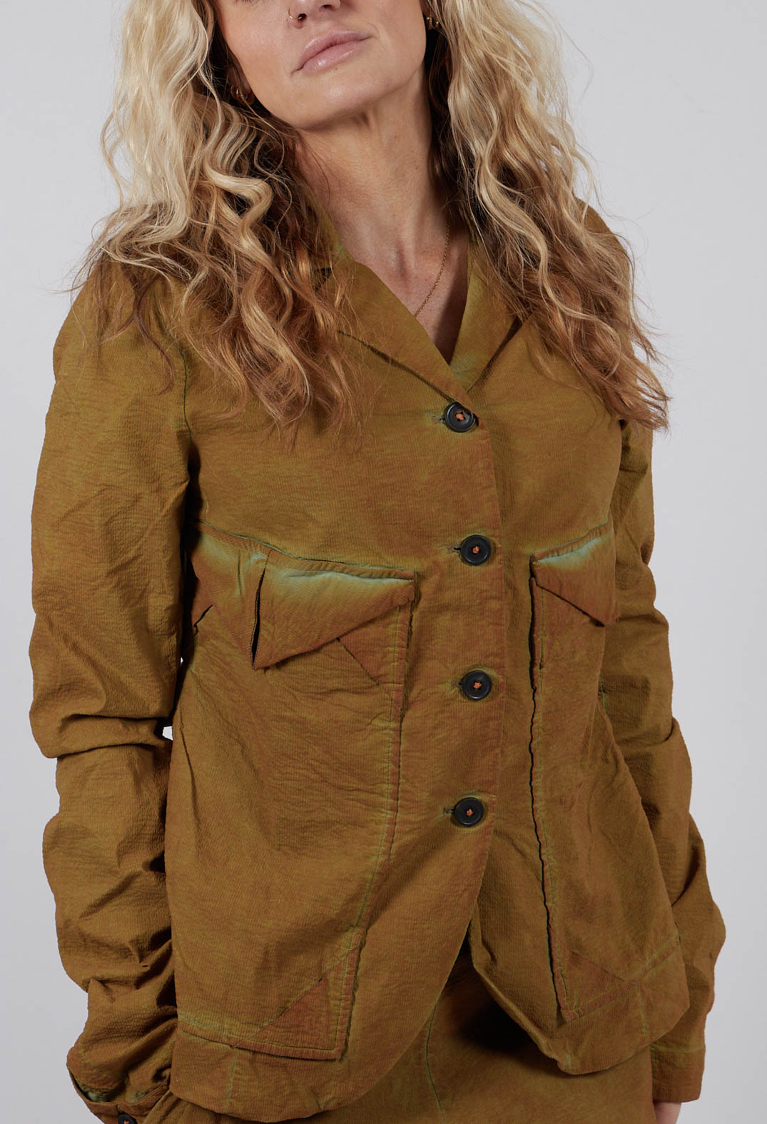 Jacket with Large Patch Pockets in Lagoon Cloud - 2241103