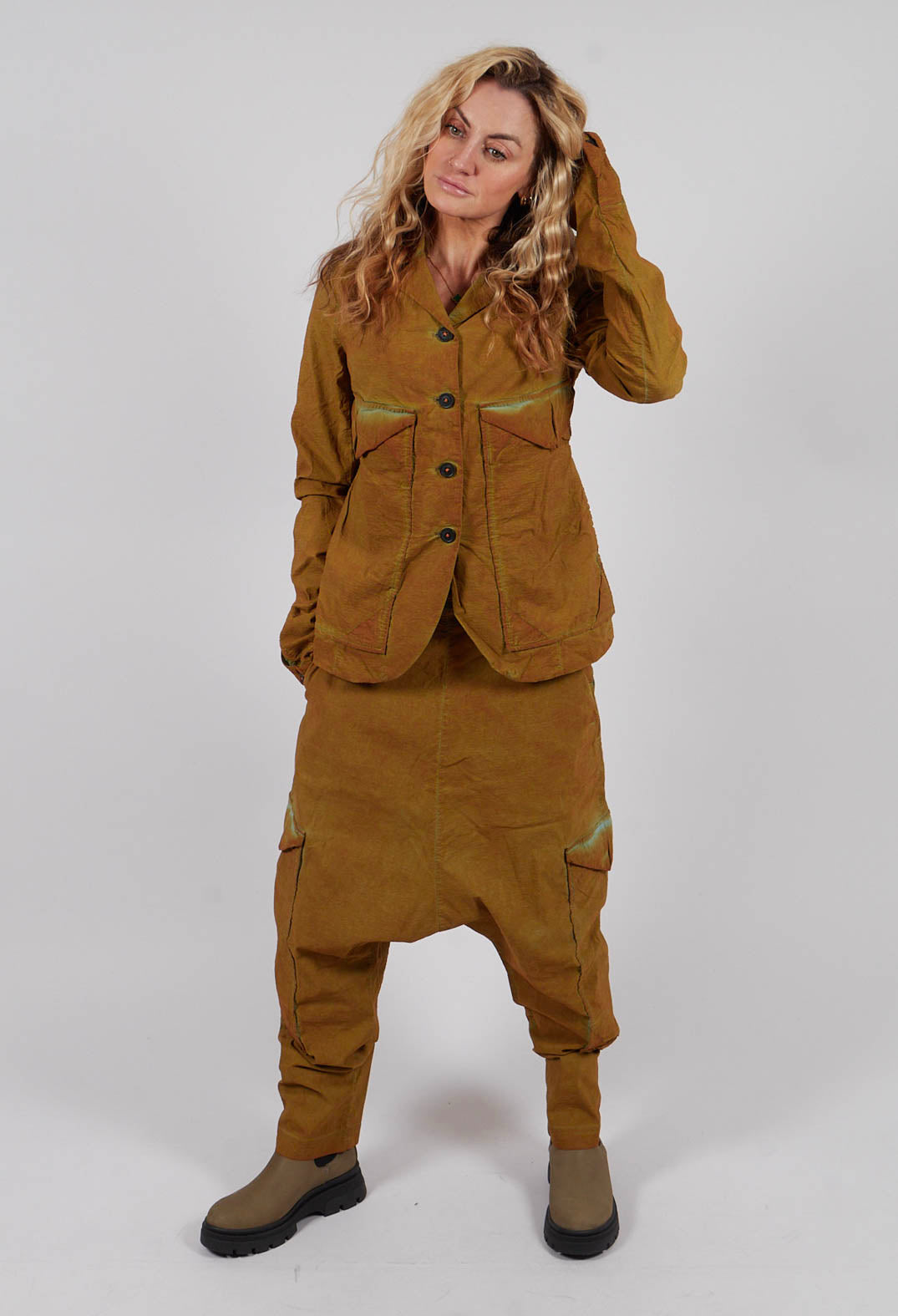 Jacket with Large Patch Pockets in Lagoon Cloud - 2241103