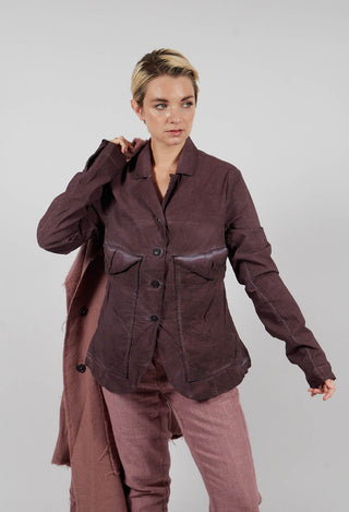 Jacket with Large Patch Pockets in Flamingo Cloud - 2241103