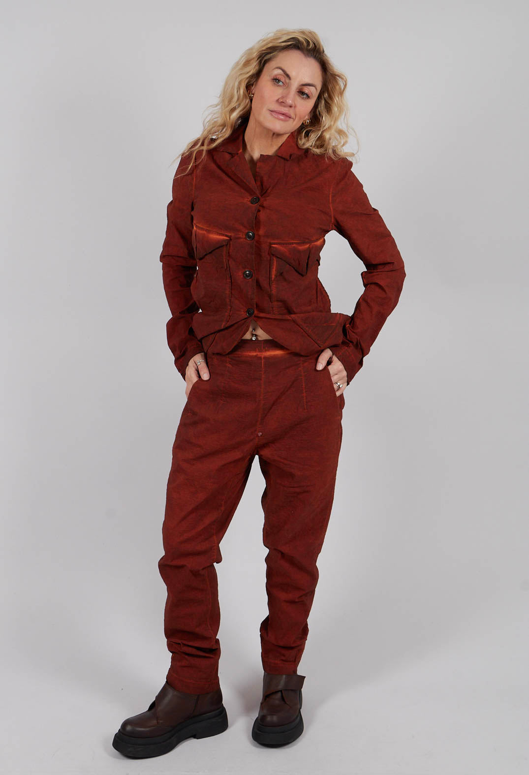 Skinny Leg Trousers in Crab Cloud - 2240104
