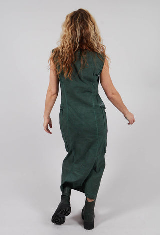 Slim Fit Dress with Large Pockets in Pine Cloud - 2240906