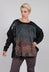 Oversized Long Sleeve T-Shirt in Waikiki Black Print - 2300503