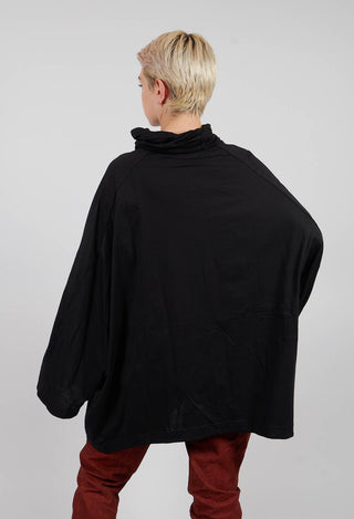 Longline Jersey Top in Waikiki Black Print - 2300905