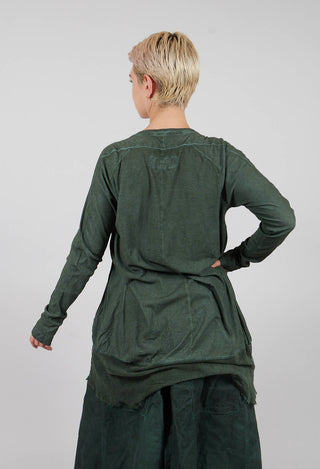 Tunic Jersey Top with Netted Hem in Pine Cloud - 2340505
