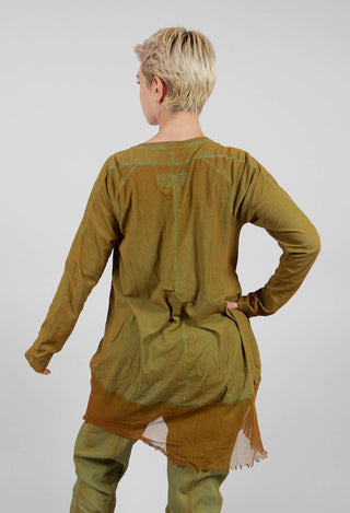 Tunic Jersey Top with Netted Hem in Lagoon Cloud - 2340505