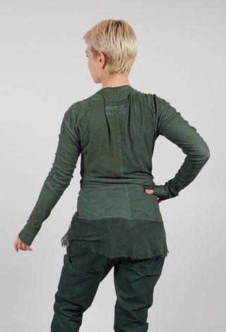 Jersey Jacket with Netted Hem in Pine Cloud - 2341106