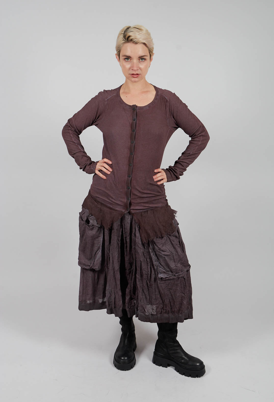 Jersey Jacket with Netted Hem in Flamingo Cloud - 2341106