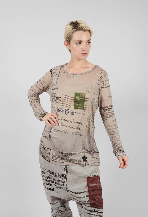 Lightweight Top in Backside Print - 2420502