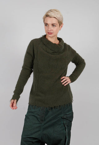 High Neck Jumper in Pine - 2440701