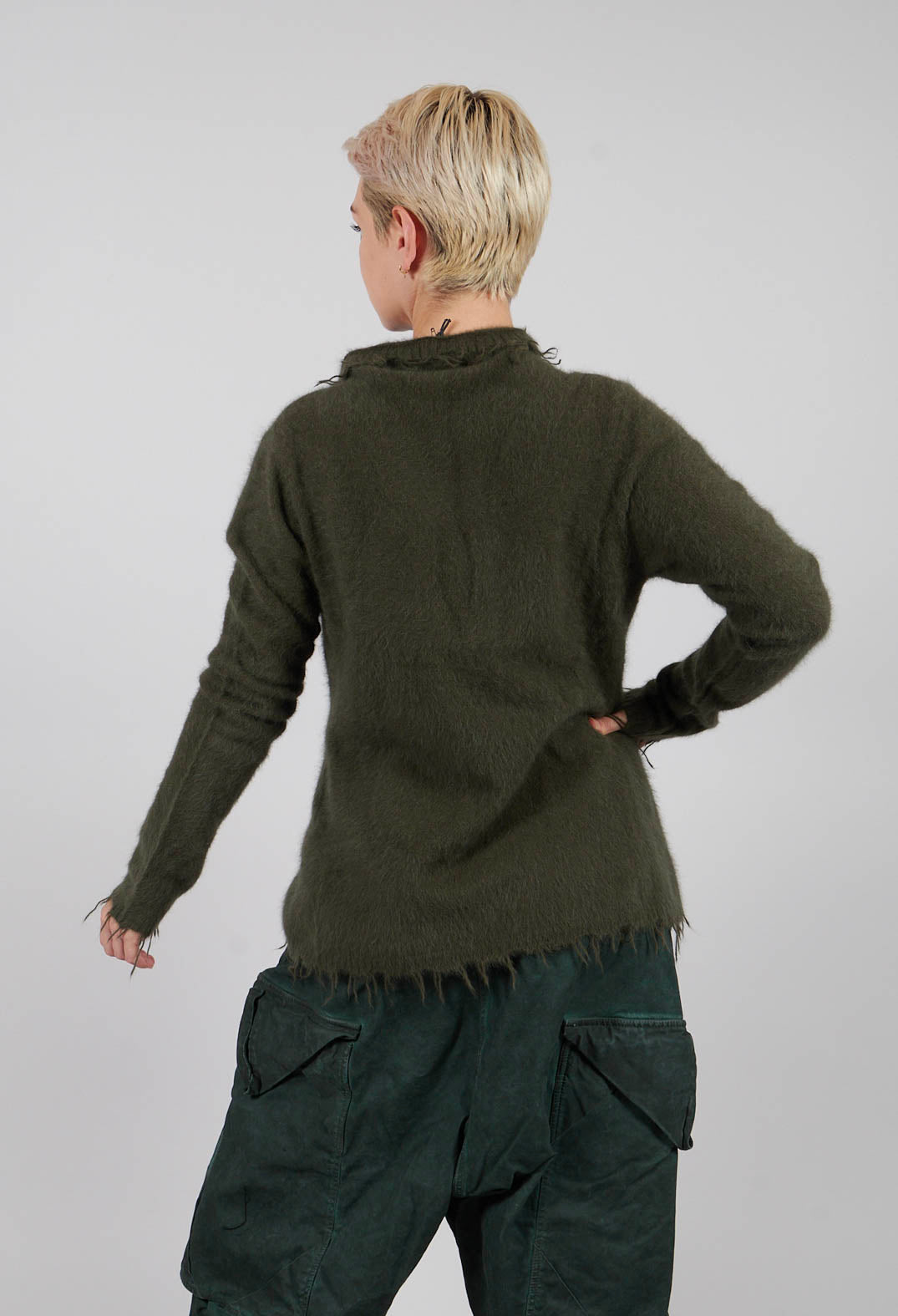 High Neck Jumper in Pine - 2440701