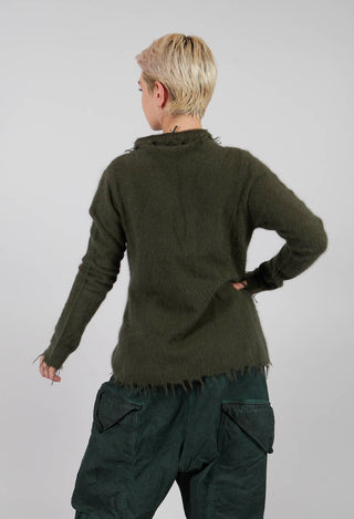 High Neck Jumper in Pine - 2440701