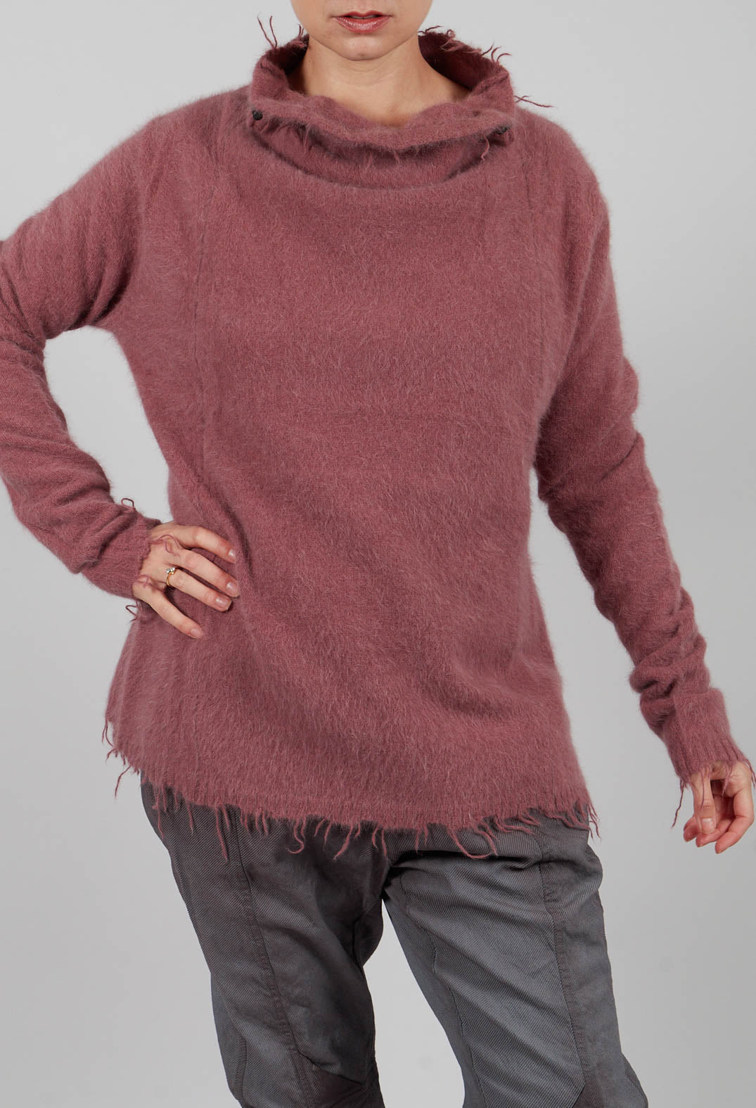 High Neck Jumper in Flamingo - 2440701