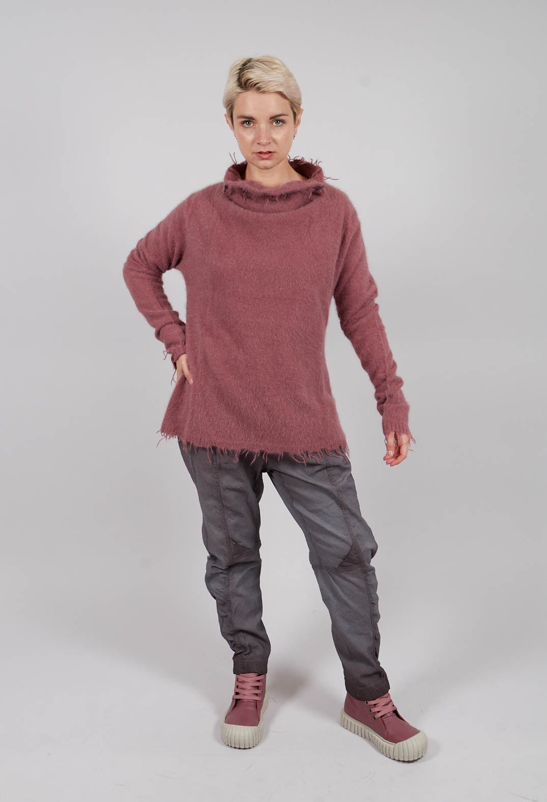 High Neck Jumper in Flamingo - 2440701