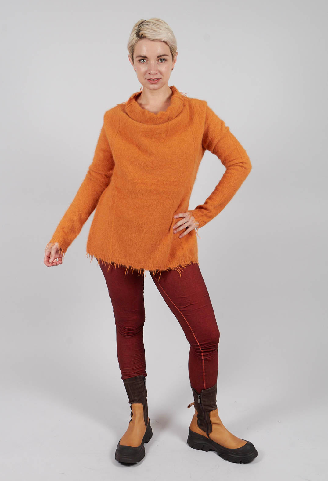 High Neck Jumper in Sun - 2440701