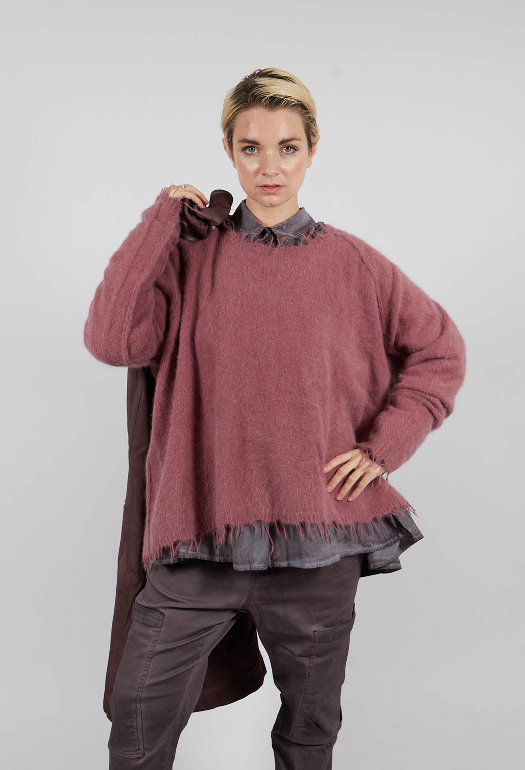 Loose Fit Jumper in Flamingo - 2440703