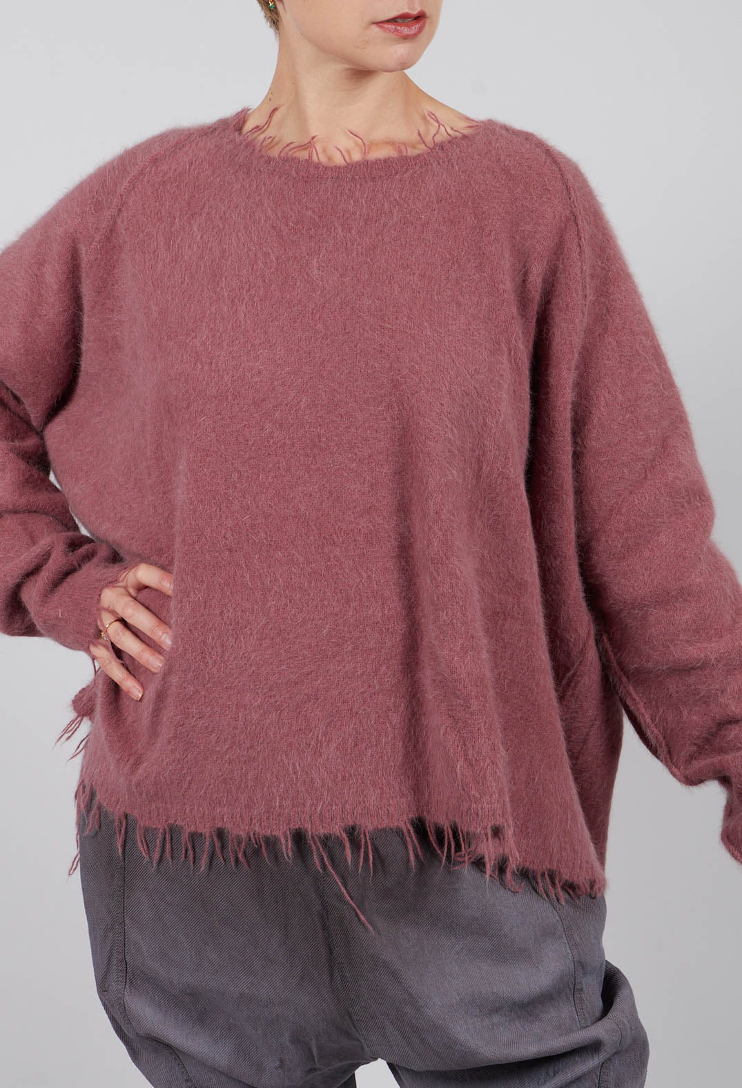 Loose Fit Jumper in Flamingo - 2440703
