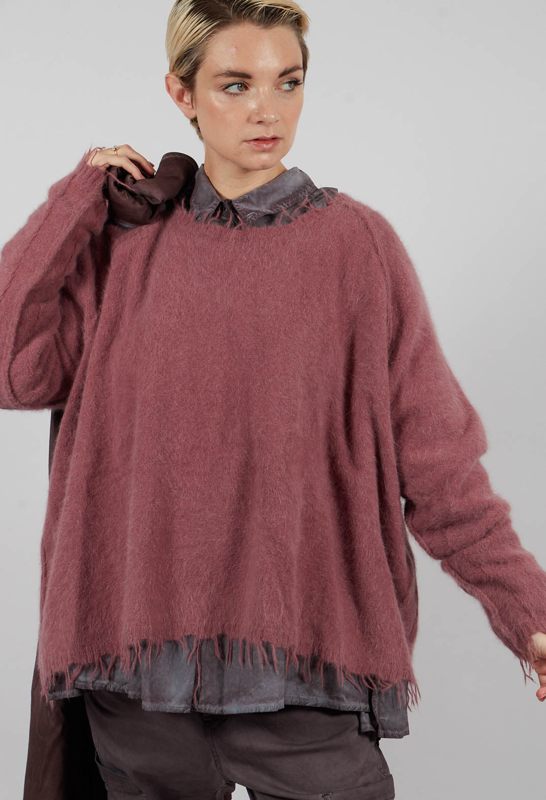Loose Fit Jumper in Flamingo - 2440703