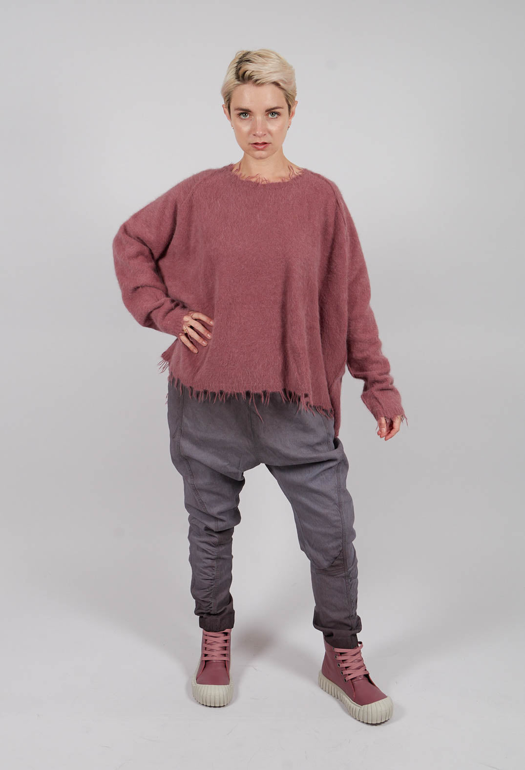 Loose Fit Jumper in Flamingo - 2440703