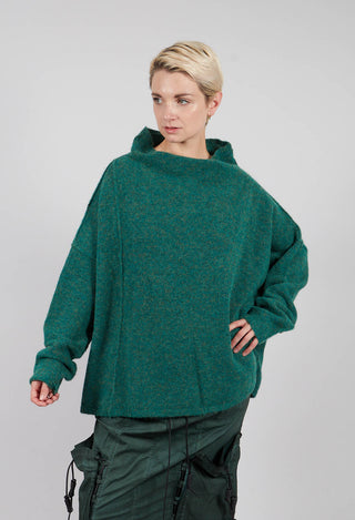 Relaxed High Neck Jumper in Light Palm Mel - 2460702