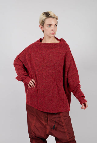 Relaxed High Neck Jumper in Crab Mel - 2460702