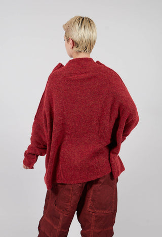 Relaxed High Neck Jumper in Crab Mel - 2460702