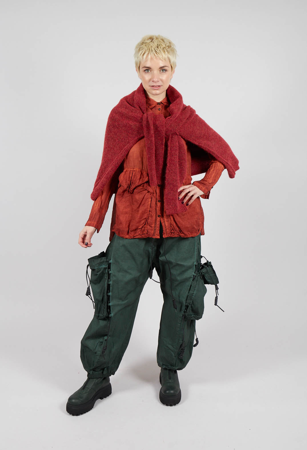 Relaxed High Neck Jumper in Crab Mel - 2460702