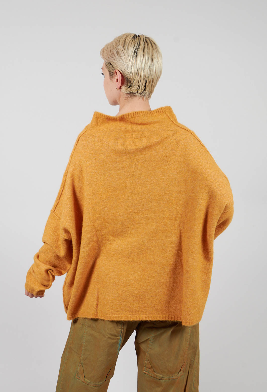 Relaxed High Neck Jumper in Light Sun Mel - 2460702