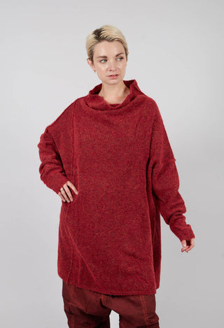 Relaxed High Neck Tunic in Crab Mel - 2467003