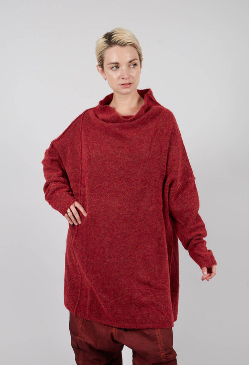 Relaxed High Neck Tunic in Crab Mel - 2467003
