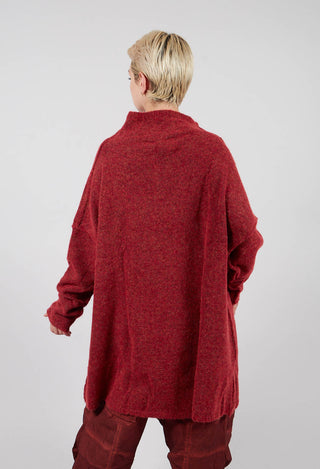 Relaxed High Neck Tunic in Crab Mel - 2467003