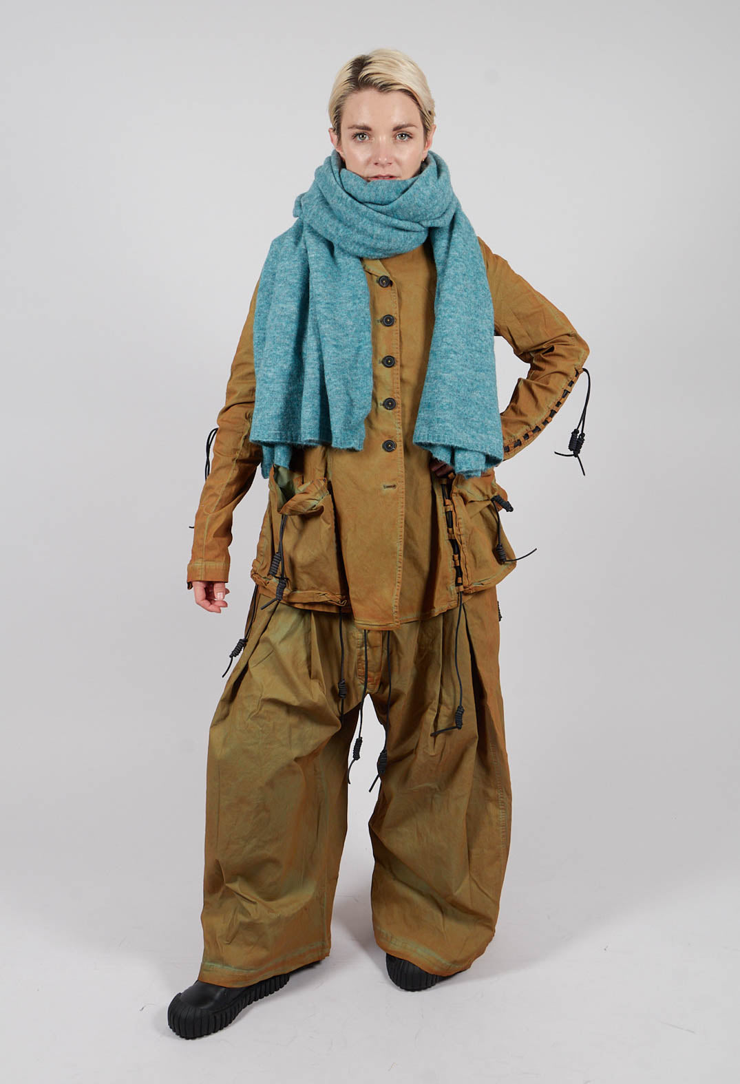 Knitted Scarf in Lagoon Mel - 2467706