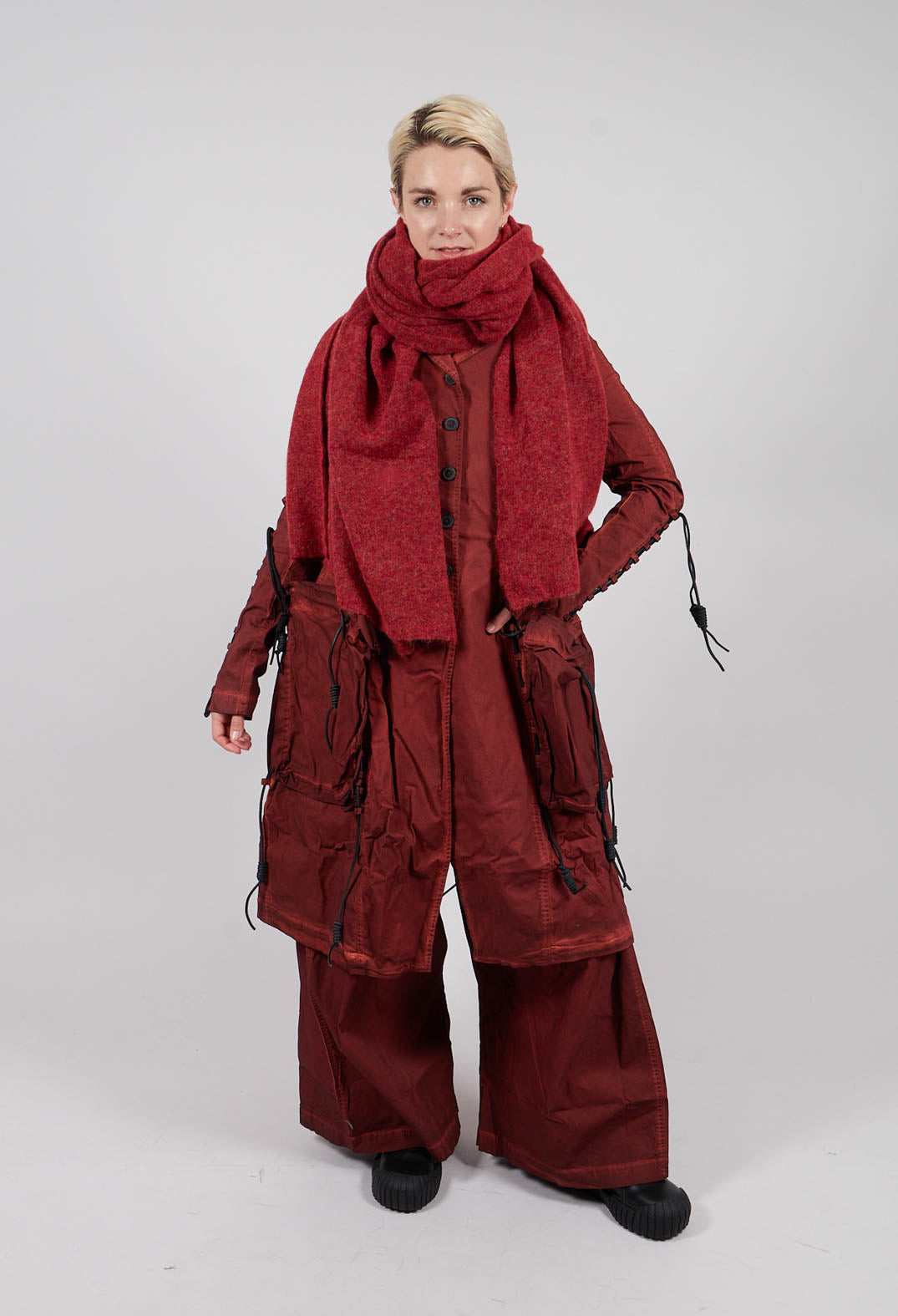 Knitted Scarf in Crab Mel - 2467706