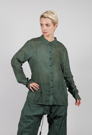 Button Through Blouse in Pine Cloud - 2470402