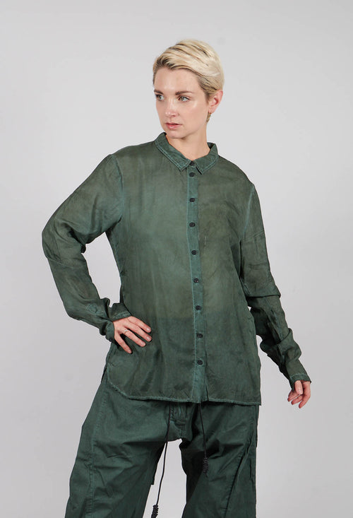 Button Through Blouse in Pine Cloud - 2470402